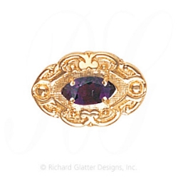 GS470 AMY - 14 Karat Gold Amethyst Slide 